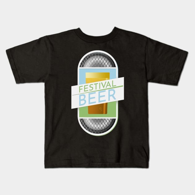 Festival Beer Kids T-Shirt by the50ftsnail